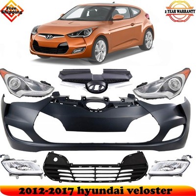 Front Bumper Cover Fascia & Grille Assembly For 2012-2017 Hyundai Veloster