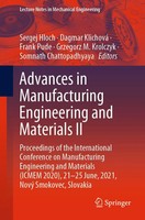 Sergej Hloch (U. A.) | Advances in Manufacturing Engineering And Materials II