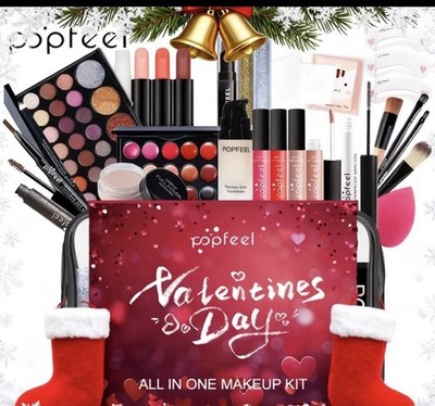 Popfeel All In One Makeup Kit Eye Shadow Lipstick Lip Gloss Mascara