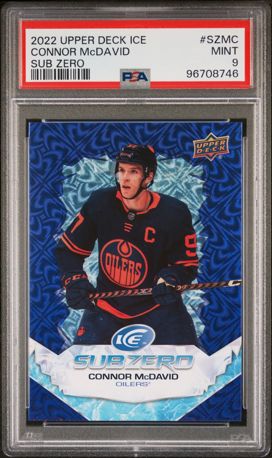 2022 UD ICE SUB ZERO #SZMC CONNOR MCDAVID PSA 9