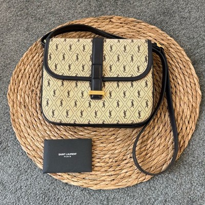 YSL Saint Laurent Monogram Canvas Flap Crossbody Shoulder Bag [Duties Paid]
