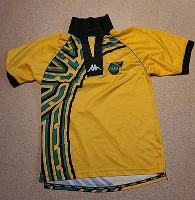 Jamaica 1998 World Cup Kappa Home Shirt Reggae Boyz 90s Kleines Loch S