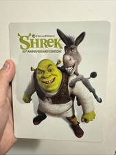 Shrek 20th Anniversary Edition 4K UHD Blu Ray Steelbook Missing 4K disc read