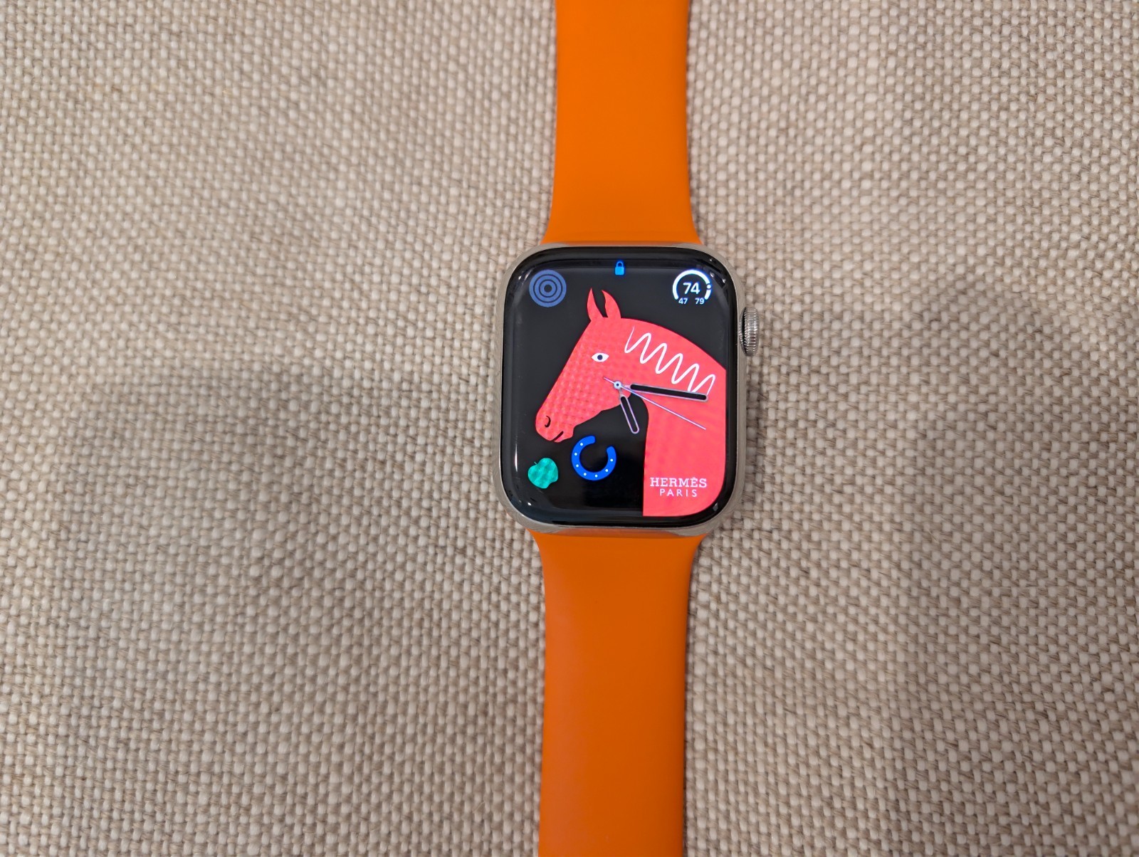 Apple Watch Hermès Series 9 45mm Silver Stainless Steel GPS+Cellular A2984 w/Box thumbnail 2