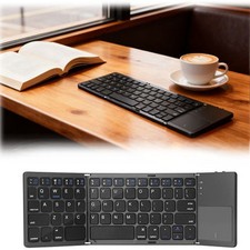 Mini Thin Fold Wireless Bluetooth Keyboard With Touchpad for iOS Android Windows