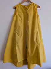 COS Sleeveless Cotton Dress Yellow Buttonthrough Size 34 / UK6