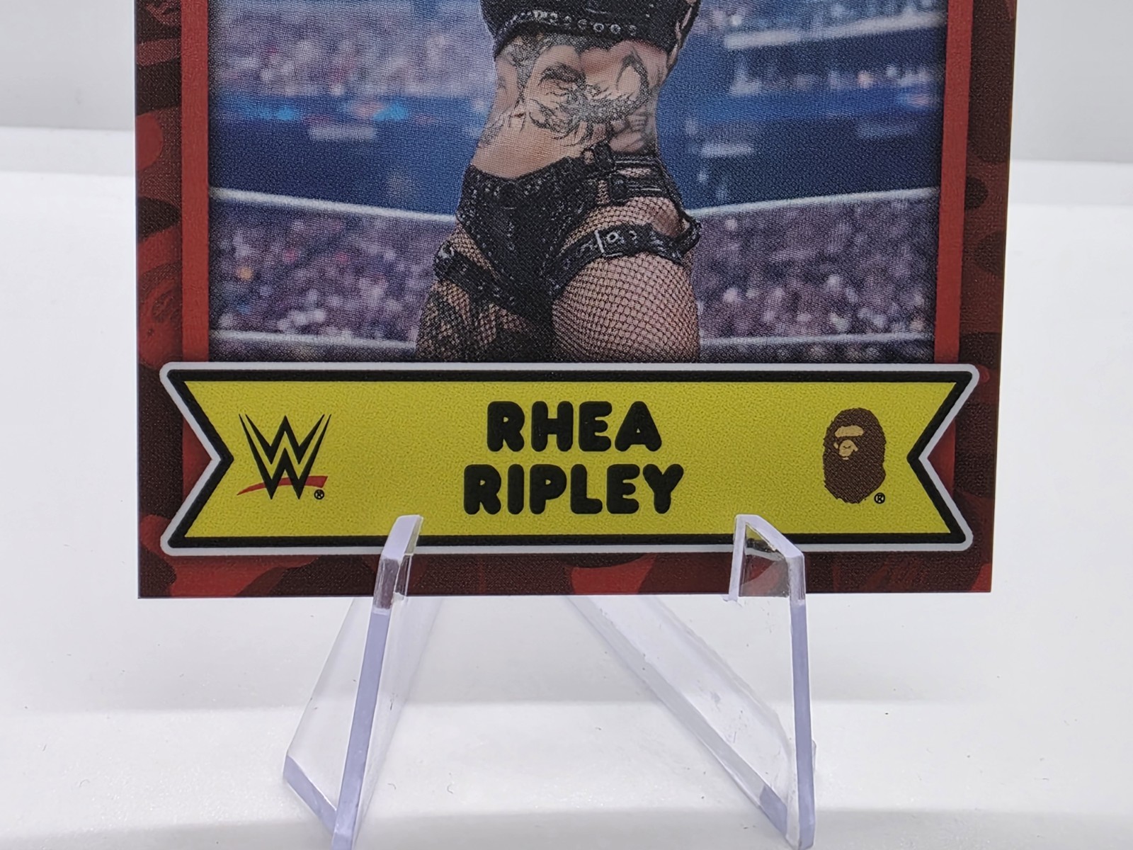 Rhea Ripley 2025 Topps WWE x Bape Red Camo /199 thumbnail 3