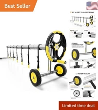 21ft  Aluminum Pool Cover Reel - Fits 12ft to 22ft Inground Pools