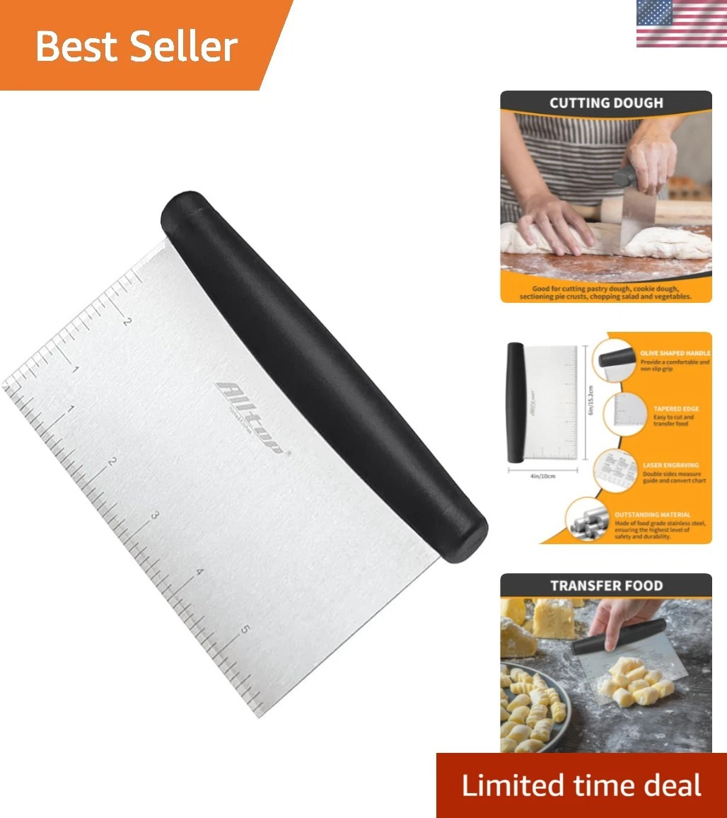 Bench Scraper & Chopper for Kitchen - Ideal Baking Essential Utensil,Stainles...
Opens in a new wind