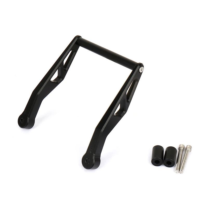 Motorcycle CNC Navigation Bracket GPS Mobile Phone Holder Mount Support Black