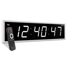 Ivation 24 In. White Large Digital Wall Clock...