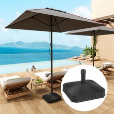 Heavy Duty Parasol Base, Sand/Water Filled Umbrella Stand Base, Black