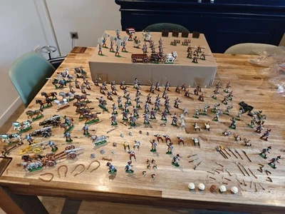 Lot De 11 Petits Soldats De Plomb Anciens - Figurines Vintage 4 Cm - Collection