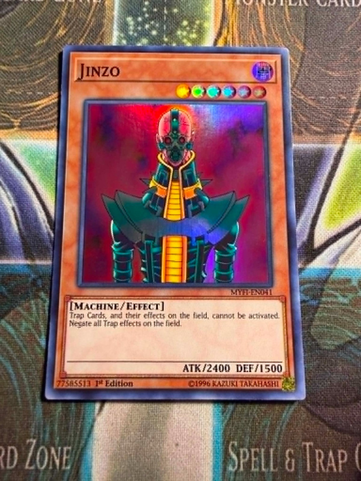 *** JINZO *** 1ST EDITION SUPER RARE HOLOGRAPHIC MYFI-EN041 YUGIOH!