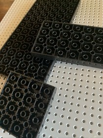 Lego Brick 12x24 8x16 8x8 Black Thick Plate 30072 Castle Star Wars Harry Potter