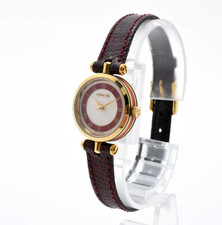Vintage [N MINT] Gucci 2000L Sherry Line Red Gold Qz 22mm Ladies Watch JAPAN