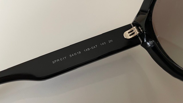 PRADA Sunglasses SPR01Y 1AB-0A7 140 2N Black Frame 54-19Brown