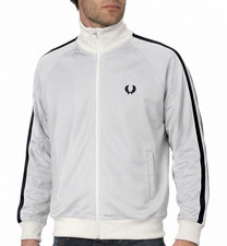 Fred Perry Herren Trainingsjacke M Weiß/Schw...
