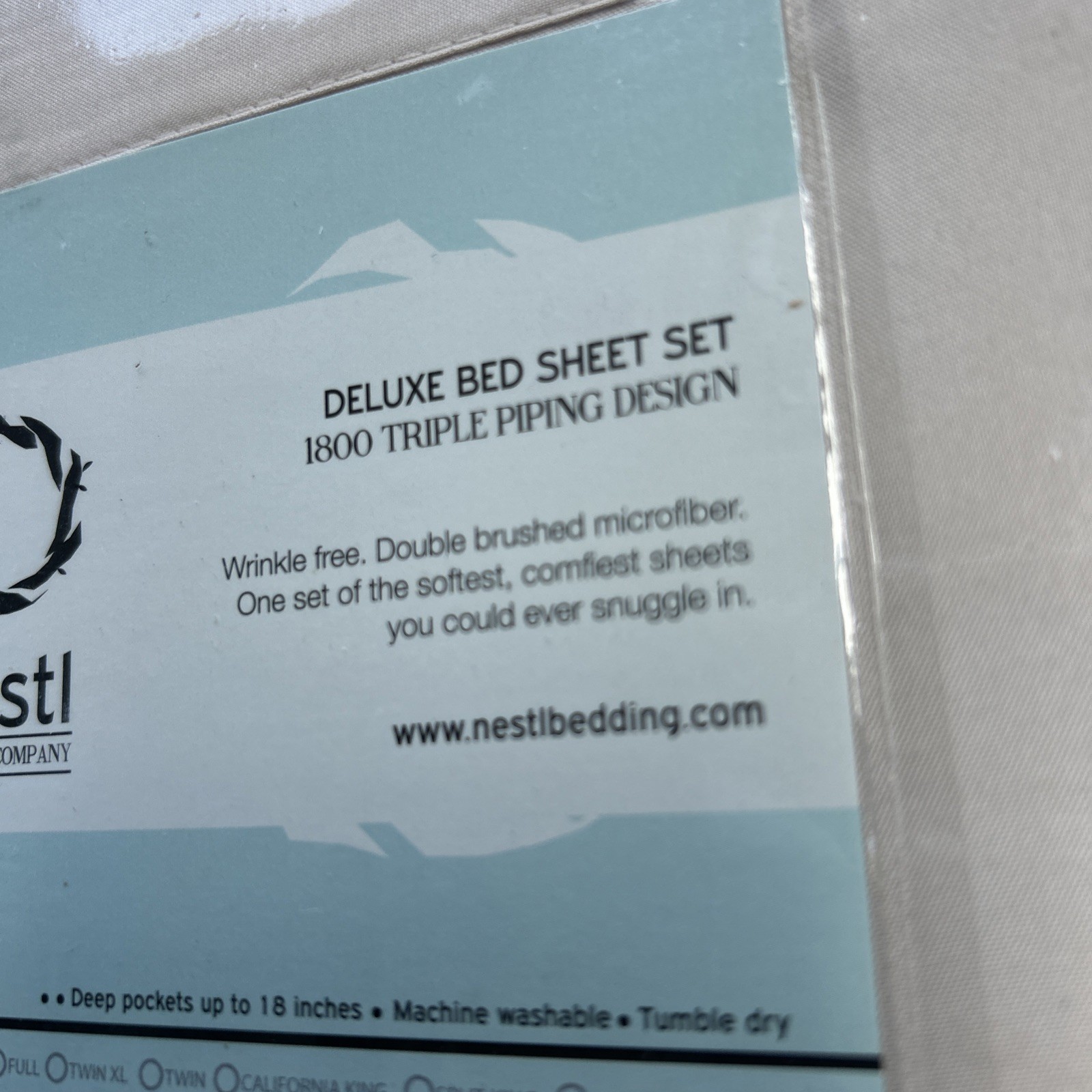 Nestl Queen Sheets Set 4 Piece Bed Sheets Queen Size, 1800 -Double Brushed New