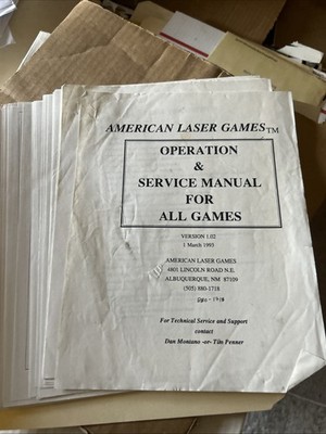 Madd Dog Mccree American Laser Games Mad  Arcade Game Manual