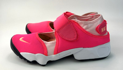 Nike Air Rift GS/PS Damen Sneaker Sandalen Pink Weiß UK 4,5