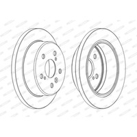Bremsscheiben Ferodo DDF1598C Hinten, Voll, 2 StüCk
