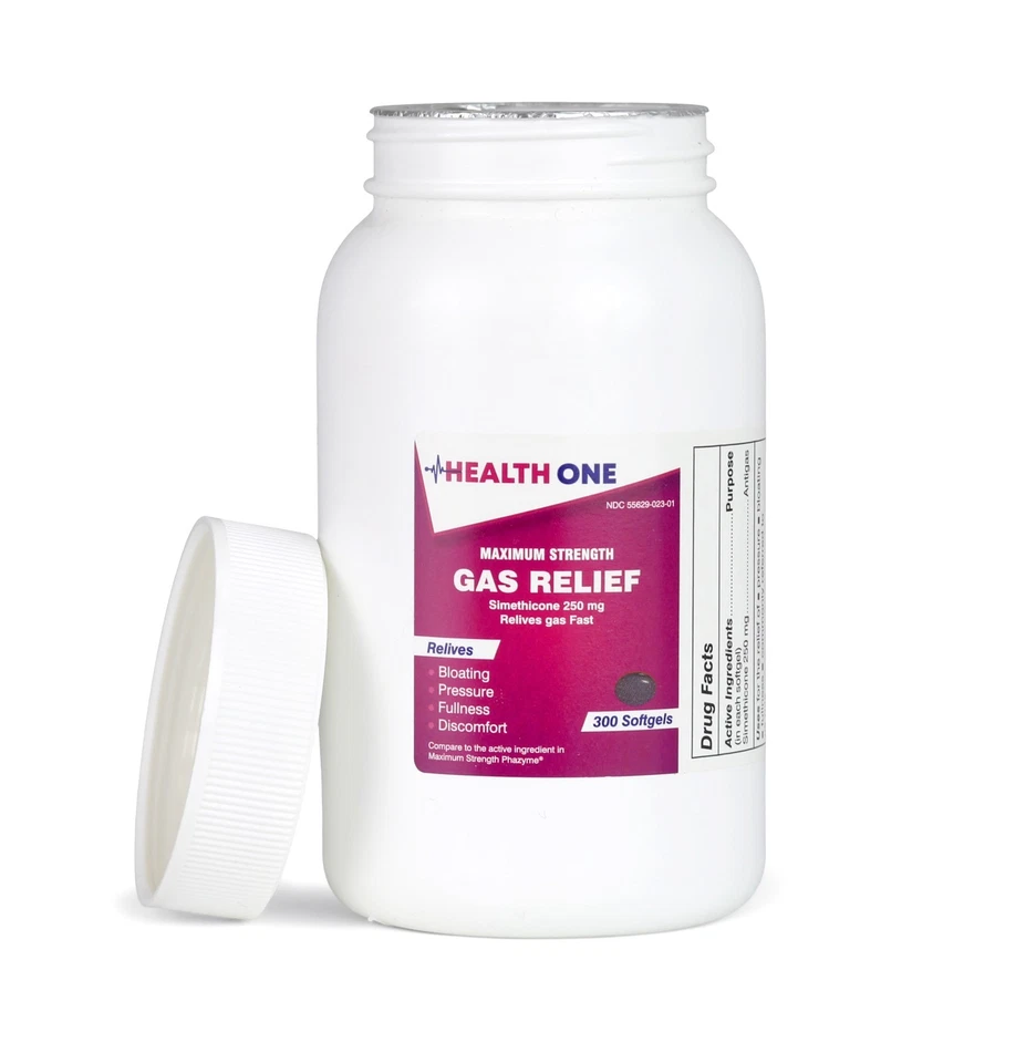 Гелевые капсулы для снятия газа максимальной прочности, 250 мг симетикона, 300 штук - Изображение 4 из 4