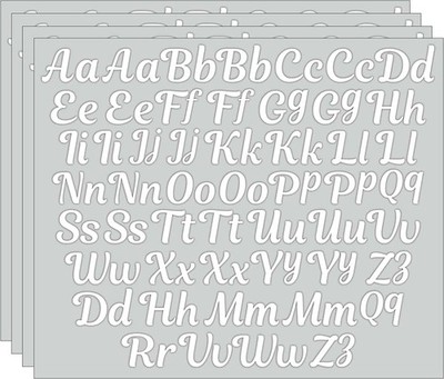 Laughing Lizards White Iron On Letters for Fabric & Clothing Small, 