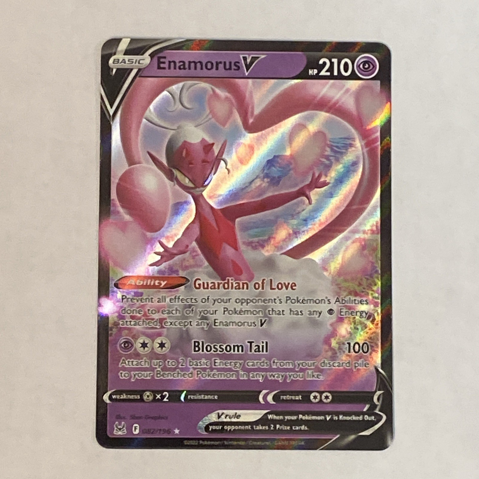 Enamorus V - 082/196 - Ultra Rare - Lost Origin - Pokemon Card - NM/M