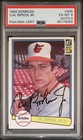 CAL RIPKEN JR. autographed 1982 Donruss #405 ROOKIE card PSA/DNA EX-MT 6 AUTO 9