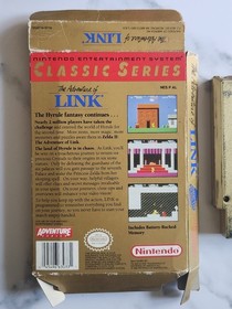 Zelda II - 2 The Adventure Of Link. Solo juego y caja. NES Aut&eacute;ntico. Probado. Bueno