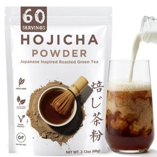 Hojicha Powder Japanese-Style for Latte - 2.12oz Low Caffeine Roasted Matcha ...