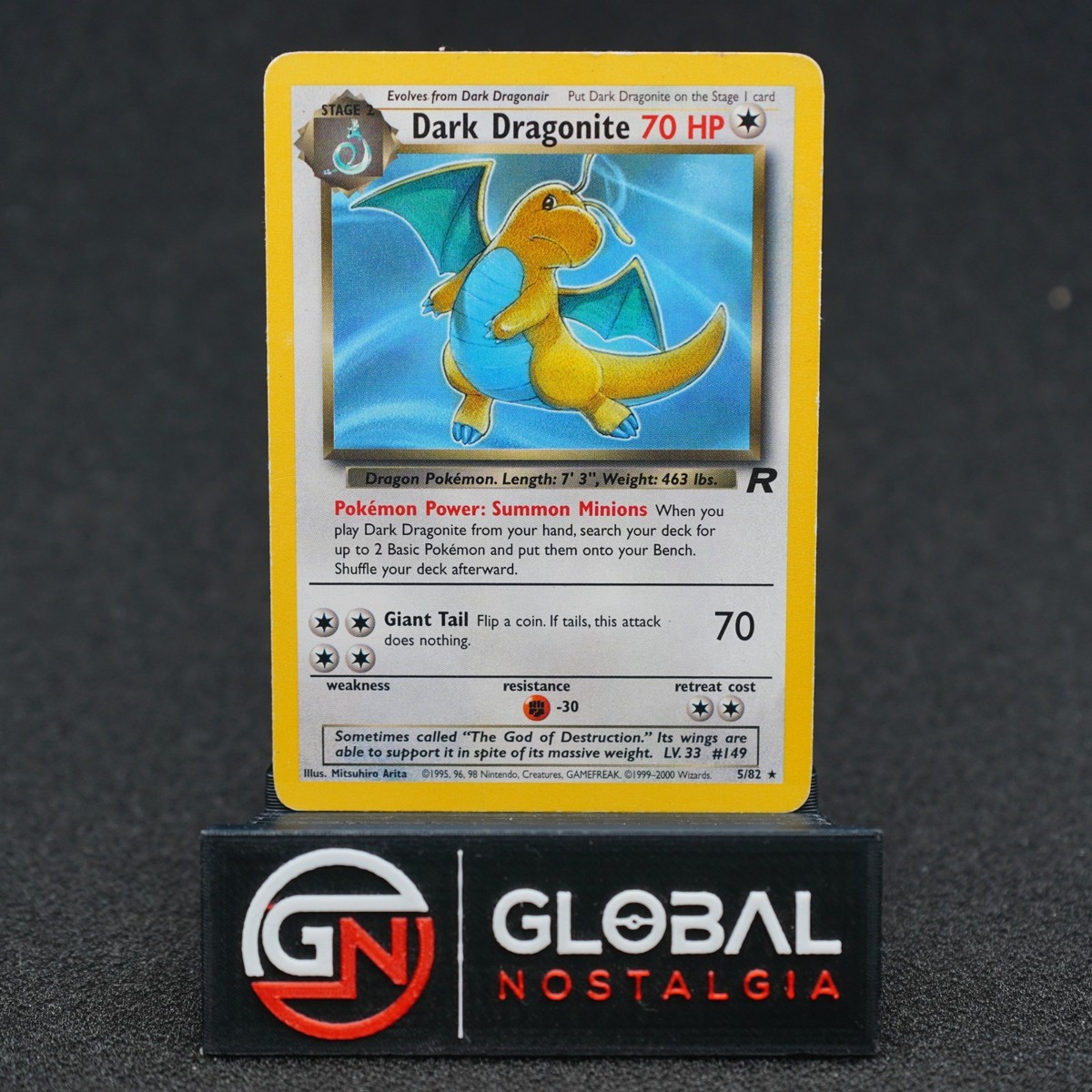 Dark Dragonite No Holo Error 5/82 Team Rocket pokemon card LP/MP | eBay