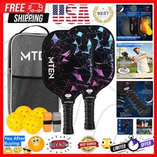 Pickleball Paddles, USAPA Approved Fiberglass Surface Pickleball Set with Pic...
