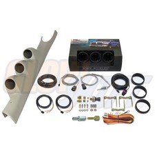 Glowshift T7 Boost Egt Fuel Psi Gauges Triple Pod For 03-09 Dodge Ram Cummins