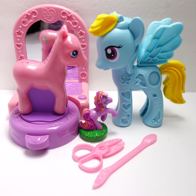 My Little Pony Play-Doh Lot Pinkie Pie Pretty Parlor Rainbow Dash Twinkle Twirl