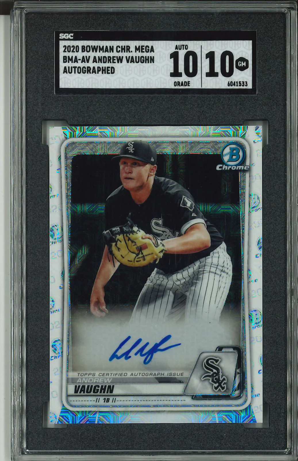 2020 Bowman Chrome Mega BMA-AV Andrew Vaughn SGC 10 10 Autograph