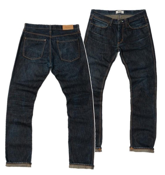 Men Acne Jeans Navy Cotton 32 / M / 46