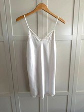 Vintage Victoria's Secret White Satin Lace Slip Dress Large Angelcore Chemise