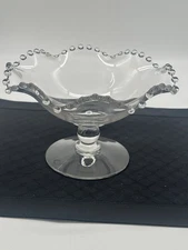 Imperial Candlewick Ruffled Pedestal  Bowl