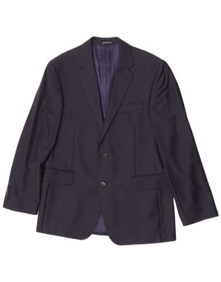 Austin Reed Herren 2 Knopf Blazer Sakko UK 42 XL Navy Blau Wolle CW10