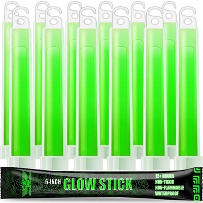 EVERLIT Survival Emergency Glow Sticks- 6 Inches Light Sticks 12 Pack, Green 
