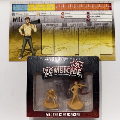 NEW Zombicide Will the Game Design 2 Figure Pack W/Card Kickstarter Exclusive