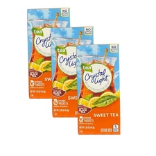 Crystal Light Sweet Tea Drink Mix 2.2 oz Lot Of 3 5 Pitcher Packets Each