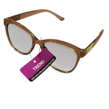 Trend Sunglasses Women's One Size Round Pink Gold Accents Shades UV400 NWT NEW