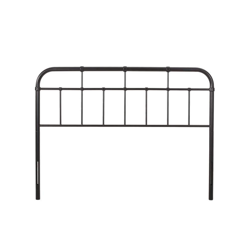 Noble House Crombie Flat Black Queen Size Upholstered Headboard  