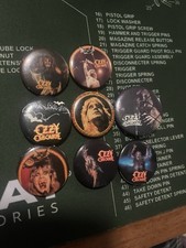 Lot of 8  Ozzy Osbourne Vintage Pins and Buttons