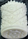 Vtg Fostoria VASE Winburn Deep Quilted Star Pattern Milk Glass  1954-1965