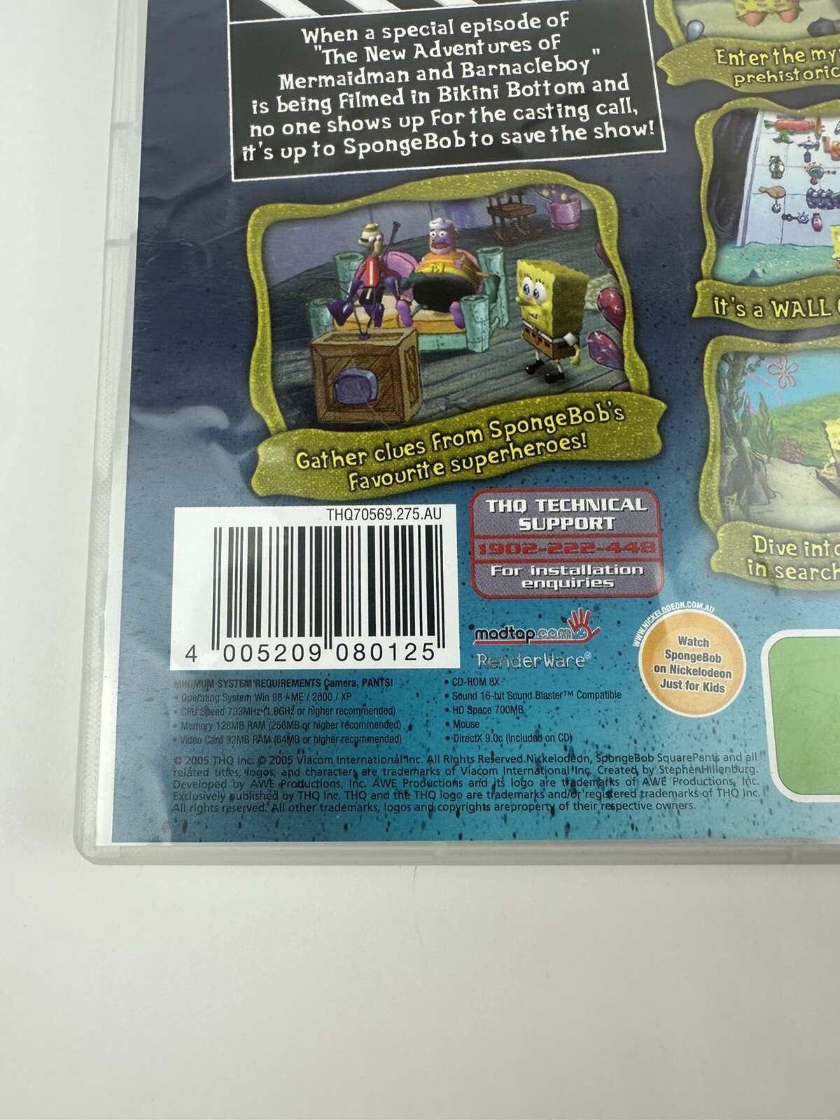 SpongeBob SquarePants Nickelodeon Lights, Camera, Pants! PC CD ROM Game