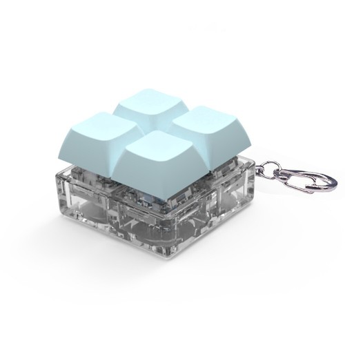 Square-Shape Mechanical Keyboard Relief Toy Keyborad Button Keychain - Photo 10/19